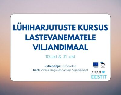 Lühiharjutuste kursus lastevanematele Viljandimaal | 10.10 & 31.10.2026